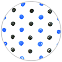 dot black x blue