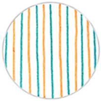 stripe bluegreen x orange